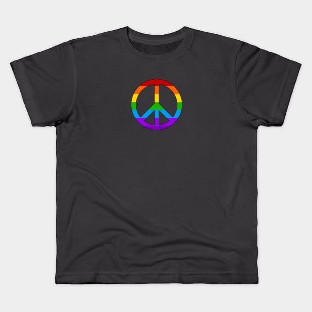 Retro Peace Symbol Kids T-Shirt by SandraKC